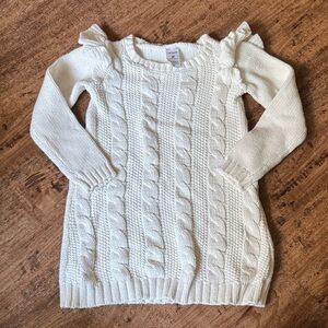 Carter's Cream Cable Knit Sweater dress